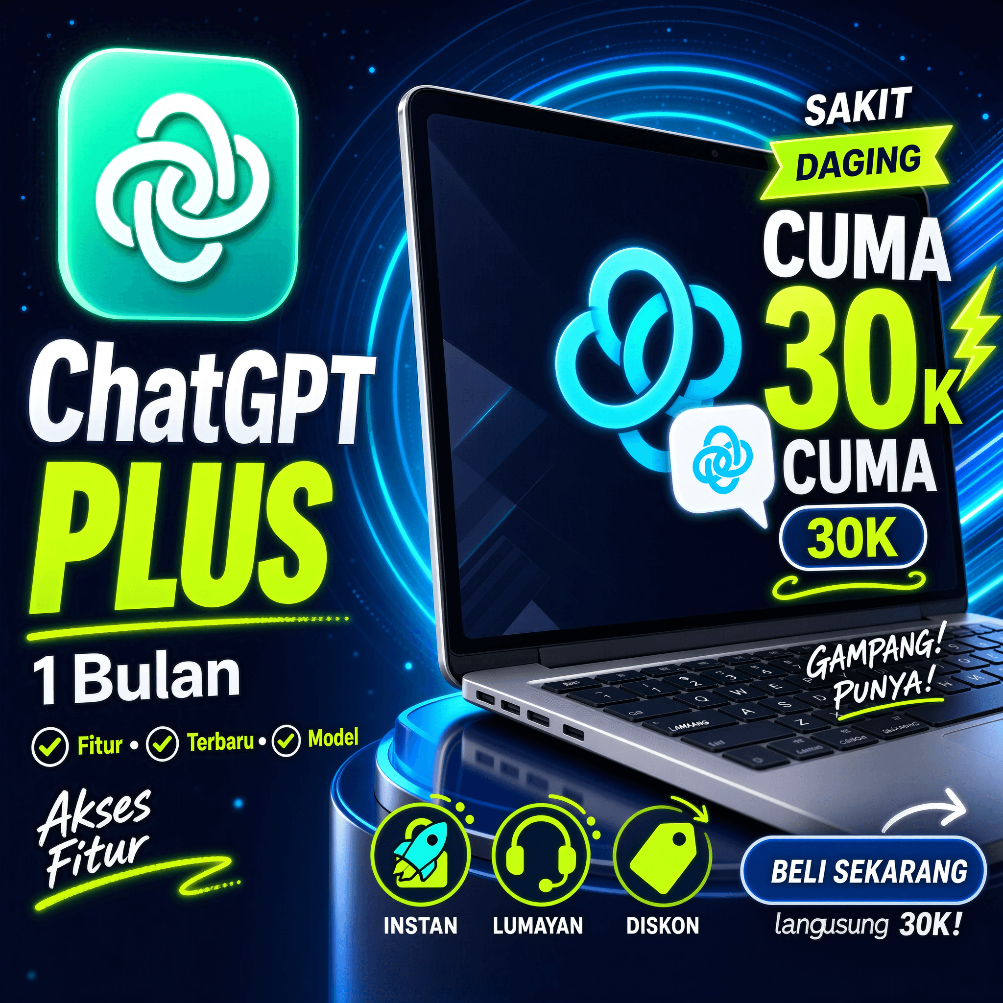 ChatGPT Plus 1 Bulan - Private Account (1 User 1 Akun)